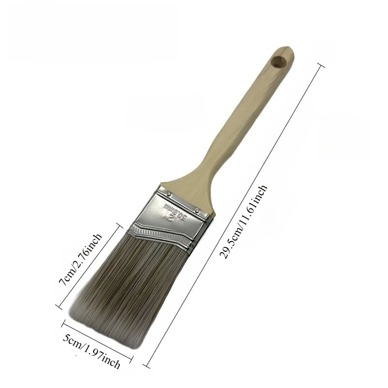 5-Pack Metal Bristle Paint Brushes for Precise Water-Based Latex Painting in Tight Spaces, Furniture, Ceilings & Wall Edges. Ideal for DIY & Pro Tools