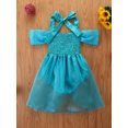 thumbnail image 3 of Baby Girl Princess Romper Dress Jasmine Sequins Halter Bodysuit Dress Infant Halloween Dress Up Cosplay Party Outfit, 3 of 7
