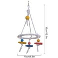 thumbnail image 3 of Parrot Rope Swing Round Funny Bird Swing Perch Parrot Cage Toy Bird Swing Toy, 3 of 8