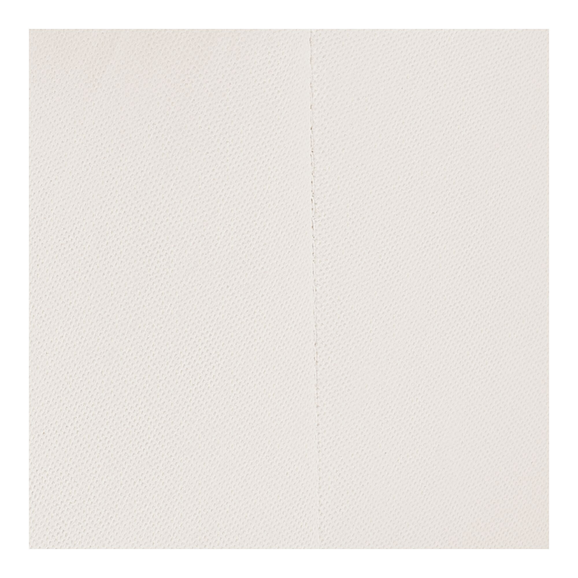 mDesign Large Upright Laundry Hamper, Hinge Lid, Attached Handles - Cream/White