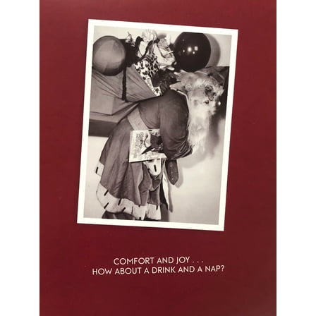 Trimmerry 12 Funny Vintage Santa Needs A Drink And A Nap Holiday Christmas Cards