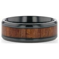thumbnail image 3 of LEIFI Black Titanium with Koa Wood Inlay and Bevels - 8mm, 3 of 3