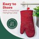 thumbnail image 3 of Heat Resistant Oven Mitts - Set of 2 Silicone Kitchen Oven Mitts, Red, 3 of 5