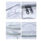 thumbnail image 5 of Neceser transparente de doble capa para mujer, resistente al agua, de alta capacidad, para guardar artículos de tocador, para viajes, color negro rombo., 5 of 6