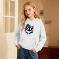 thumbnail image 2 of Tisuna Fashion Hoodie For Girls Boys Child Cartoon Print Long Sleeve Hooded Tops Breathable Casual Little Kids Autumn Winter 67 Sweatshirt White Size 3-4 Years, 2 of 6