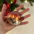 thumbnail image 2 of Puffer Fish Ornament – Blown Glass Christmas Tree Coastal Holiday Decoration, 2 of 5