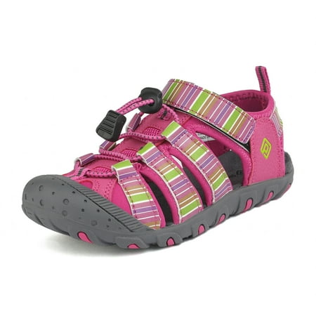 

DREAM PAIRS Unisex Boys Girls Closed-Toe Outdoor Summer Sport Athletic Sandals（Toddler/Little Kid/Big Kid）181105K FUCHSIA/MULTI/GREY 1 Little Kid