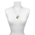 thumbnail image 3 of Delight Jewelry Silvertone Oval - Black Cameo - Silvertone Script Initial Disc - U - Charm Necklace, 20"+3", 3 of 4