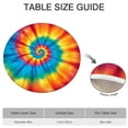 thumbnail image 6 of Colorful Tie Dye Mandala Pattern Round Fitted Tablecloth with Elastic Edge,Dining Table Cover Waterproof,Outdoor Round Tablecloth for Camping,Dining,Indoor and Outdoor, 6 of 7