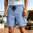 thumbnail image 2 of Big & Tall Men's Cargo Shorts 5 Pockets 7" Inseam Quick Dry Outdoor Hiking Short Pants Elastic Waist Drawstring Above Knee for Work, 2 of 8