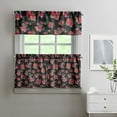 thumbnail image 2 of Pioneer Kitchen Curtains and Valance Set 24 Inch Tier Curtains Small Drapes for Cafe Living Room Bathroom Farmhouse 3 Pieces Set Rod Pocket, 2 of 6