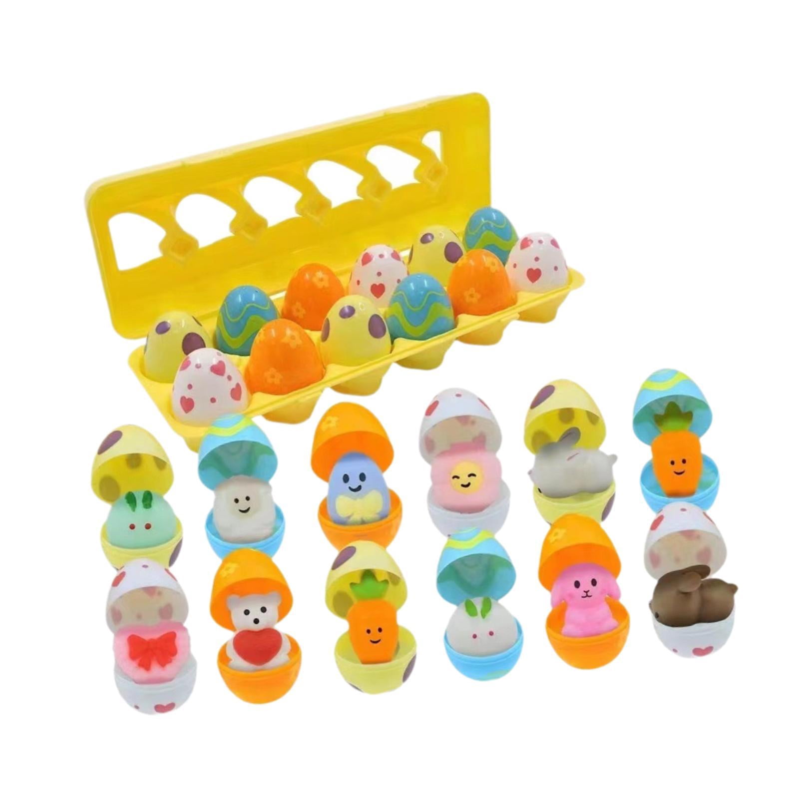 Sharprepublic 12 Pieces Filled Easter Eggs for Classroom Prize Supplies Goodie Bag Fillers