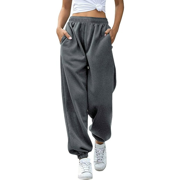 Pantalones de yoga de cintura alta con bolsillos para mujer - Tejido de poliéster, tallas S-XXL - Elásticos y cómodos para hacer ejercicio y para llevar de forma informal