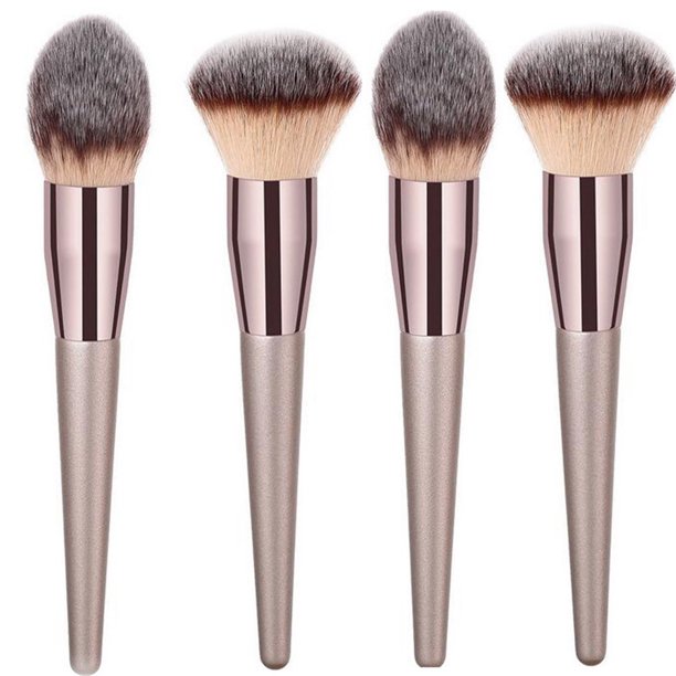 Set de maquillaje para cejas, sombra de ojos, pincel de madera, 4 piezas, herramientas, pincel cosmético para base