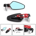 thumbnail image 4 of 1 Pair Motorcycle 7/8" 22mm Red Rear View Handle Bar End Side Rearview Mirrors, 4 of 10