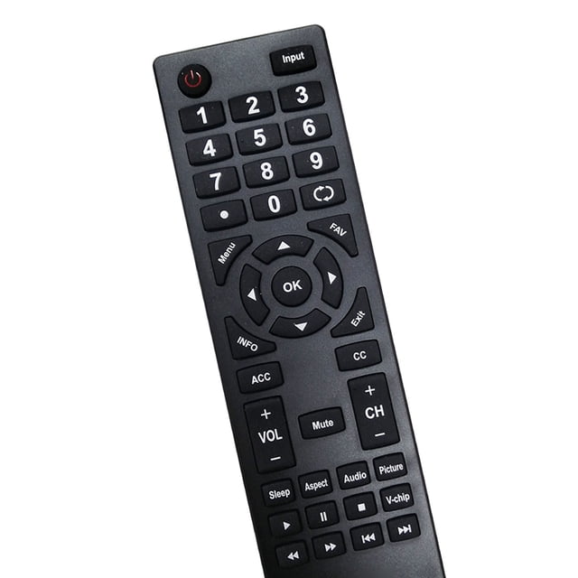 New Original RC-SA01 TV remote control for SEIKI 2017 models SC-32HS703N and SC-39HS950N. A black ABS material remote designed for TV accessories, featuring numeric keys, navigation controls, and function buttons like volume, mute, and input. Ideal as a replacement remote. Requires 2 AAA batteries (not included).