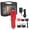 Red, variant on YAHHU Professional Men's Rechargeable Cordless Hair Clipper & Electric Carving Trimmer Kit, 40W 1000mAh Lithium Battery, 4 Guide Combs, Red (10.6 inches / 27 cm)