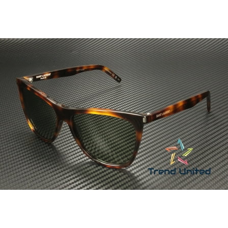SAINT LAURENT SL 526 002 Cat Eye Acetate Havana Green 58 mm Women's Sunglasses