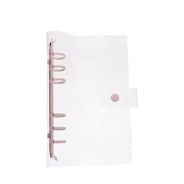 1 Pce Pratique Couverture en PVC Transparent Carnet à Feuilles Mobiles Bloc-Notes