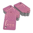 thumbnail image 2 of Inkdotpot Rose Gold Foil Paper Hang Tags Made With Love Text Favor Tags 50 Pack, 2 of 6