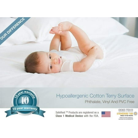 Saferest Full Size Premium Hypoallergenic Waterproof Mattress Protector Vinyl Free Walmart Canada