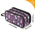 thumbnail image 4 of FORMRS Pencil Case with 3 Compartments School Large Capacity Zipper Pen Pouch Stationery Organizer, Purple Space Cat Pattern, 4 of 8