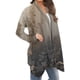 thumbnail image 5 of Cárdigan informal de manga larga para mujer, con estampado de manga larga, chaqueta tipo cárdigan, abrigo para mujer, 5 of 6