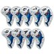 thumbnail image 1 of Juego de 9 piezas de cubiertas de cabeza de hierro de golf para cuñas de palos de golf Protector de cuero de PU con blanco Zulema cubiertas de cabeza de hierro de golf, 1 of 8