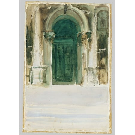 Green Door Santa Maria della Salute Poster Print by John Singer Sargent (American Florence 1856–1925 London) (18 x