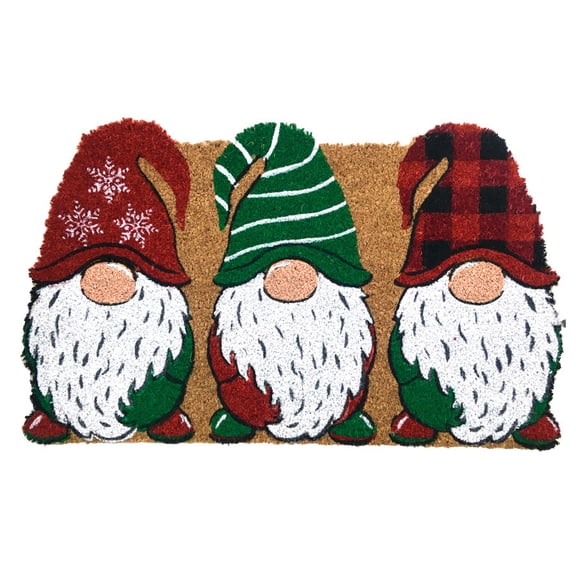Briarwood Lane Holiday Gnomes Christmas Natural Fiber Coir Doormat