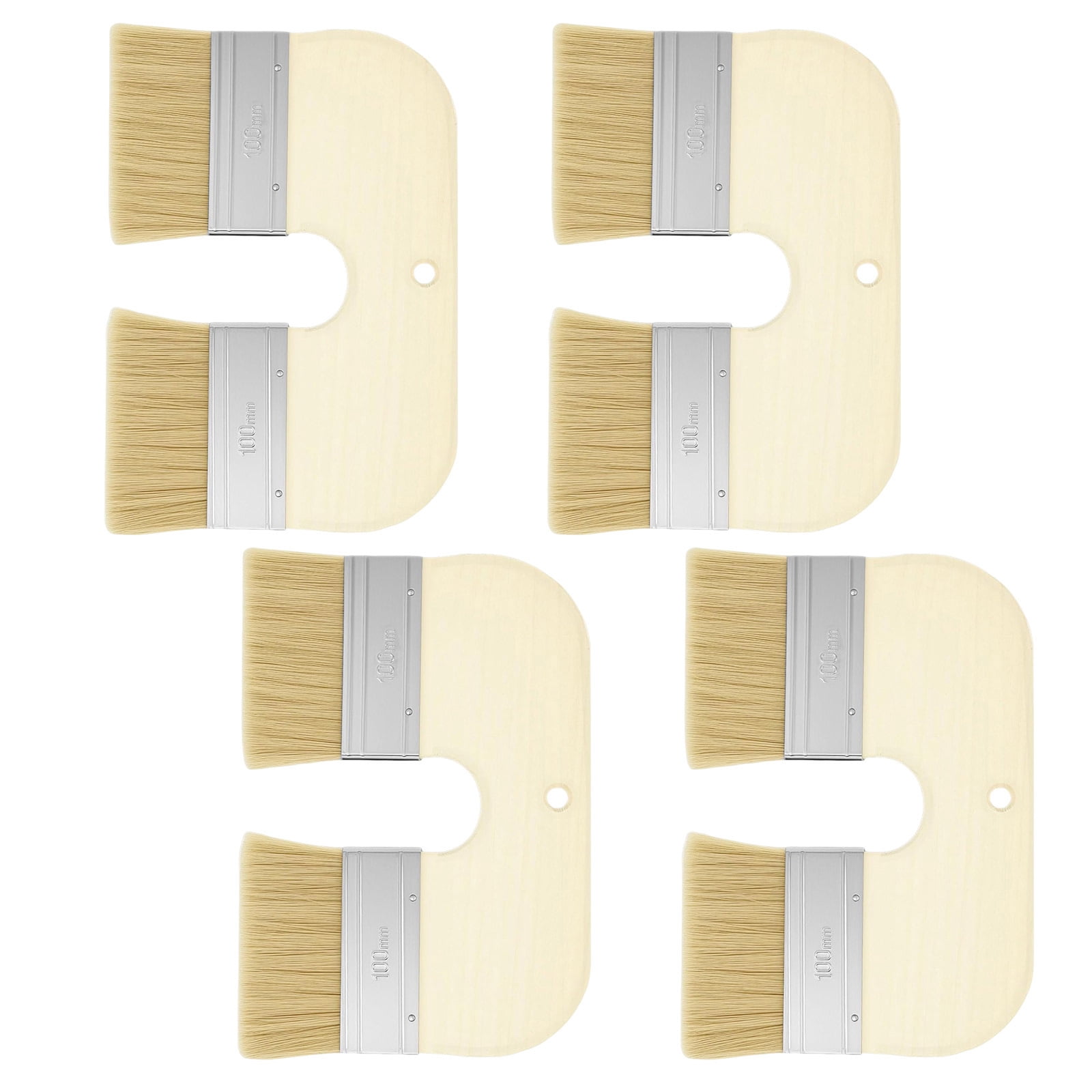 Limewash Paint Brush Natural Bristle, 9.5Inch Wide U-Shaped Double Brush for Limewash on Brick & Interior Walls