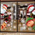thumbnail image 1 of Christmas Window Clings, Holiday Snowflake Sticker Decorations Santa Claus Reindeer Xmas Decals for Party, 1 of 7