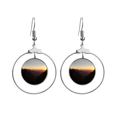 thumbnail image 1 of Montaña Atardecer Los pendientes cuelgan del aro de la joyería del círculo de la gota Unbranded M, 1 of 3