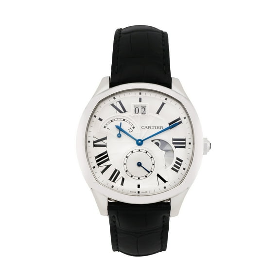 Pre-Owned Cartier Men's Drive de Cartier 41mm x 47mm Black leather Wristwatch