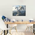 thumbnail image 5 of Kdxio Mountain White Dragon Pattern Canvas Wall Art for Living Room Wall Decor for Bedroom Bathroom Modern Framed Canvas Art Prints Ready to Hang,Horizontal, 5 of 6