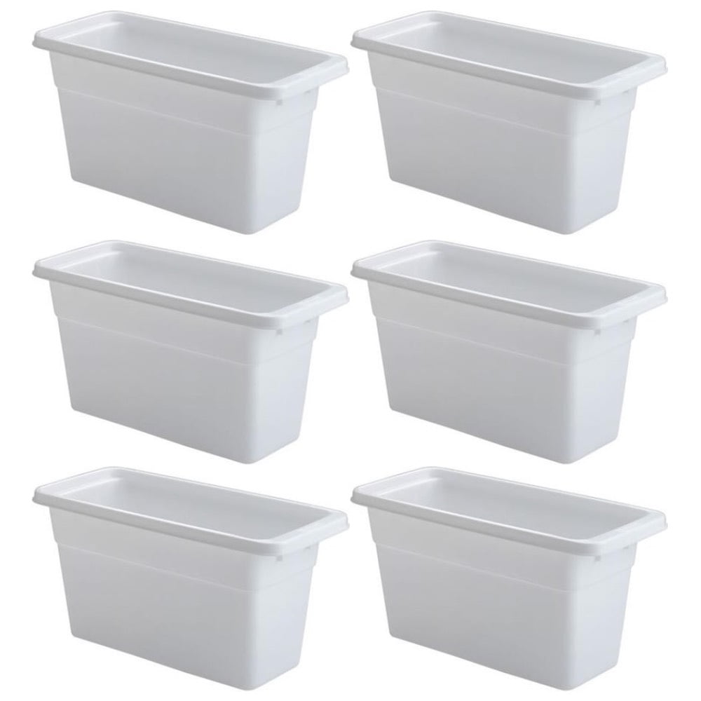Rubbermaid Ice Bin Deluxe White, 6 Pack