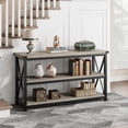 thumbnail image 6 of 47 Inch Entryway Table,3 Tier Narrow Long Console Table,Industrial Behind Couch Table,Hallway Table for Foyer, 6 of 8