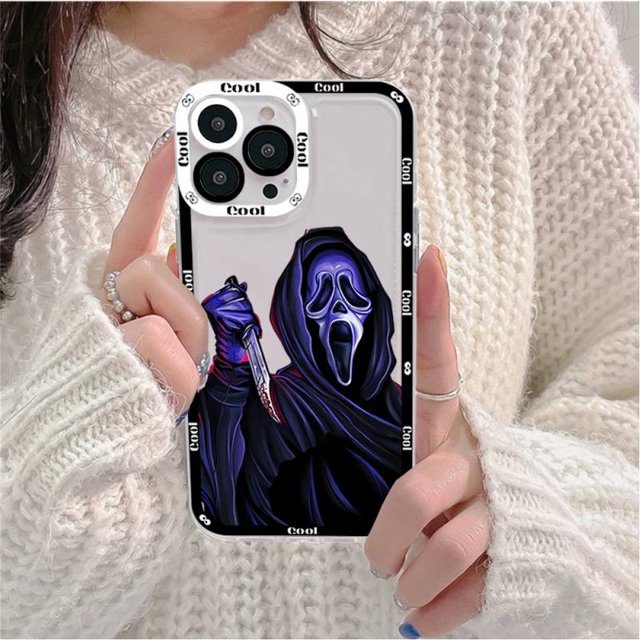 Funda de teléfono Ghostface Scream, carcasa para iPhone 11, 12, 13, Mini Pro Max, 14 Pro Max Fivean unisex