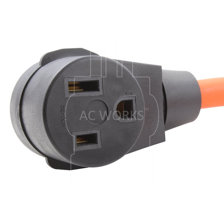 6-50R Receptacle EXCELFU Generator To Welder Adapter Cord - NEMA L14-30P To 6-50R, 30 Amp, 1.5FT, 10AWG NEMA L14-30P Plug