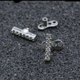 thumbnail image 4 of 2Pcs 14G Cross Dermal Anchor Tops and Base Stainless Steel Cubic Zirconia Internally Threaded Microdermals Body Piercings Studs Dermal Piercings Surface Skin Piercing Body Jewelry for Women Men, 4 of 12
