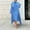 Blue, variant on CHWGFWL Autumn and Winter Dress Jacket Two Piece Loose Belt Long Cardigan Suit(Red,L)