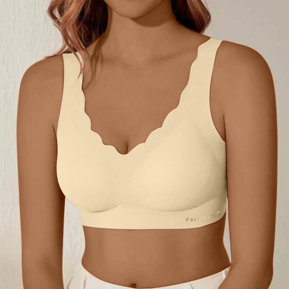 PNTUTB Women's Comfort Bra Seamless Removable Pad Sleep Bra Yoga Bra Sports Bra Gathering & Lifting