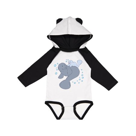 

Inktastic Cute Manatees with Bubbles Gift Baby Boy or Baby Girl Long Sleeve Bodysuit