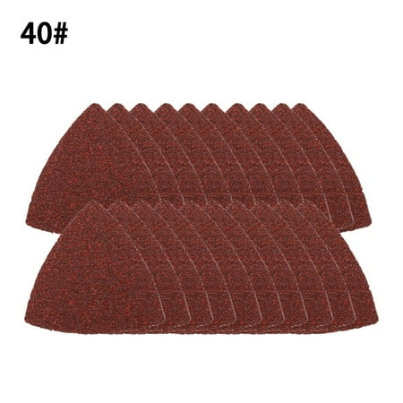 

20Pcs Hook&Loop Triangle Sandpaper 80×80×80mm Sanding Disc Sandpaper 40-400Grit