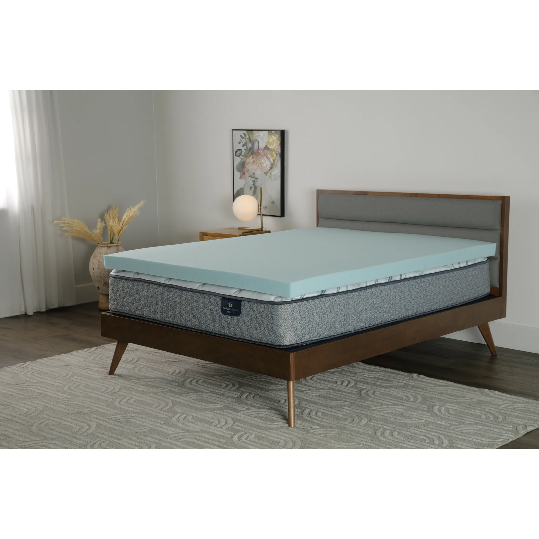 Sertapedic Thermagel 3" Cooling Memory Foam Mattress Topper, Twin