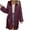 Wine, variant on lmcalzta Womens Satin Silk Cardigan Oversized Long Sleeve Loose Casual Open Front Lightweight Loungewear