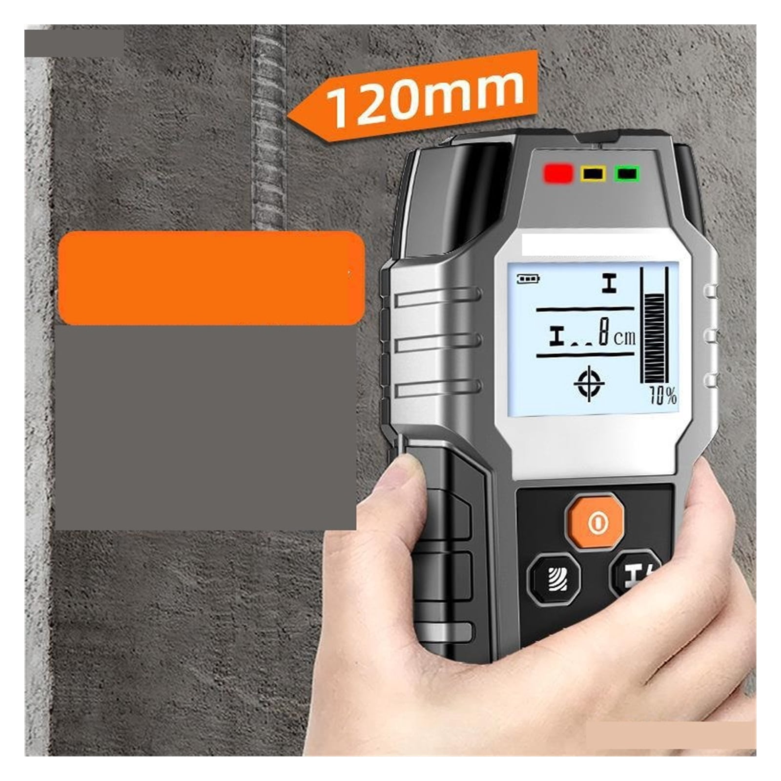 Wall Detection Instrument Wall Wire Metal Dark Line Detector Load-bearing Wall Concrete Steel Bar Scanner ,Accurate and Quick - Metal - AC wire