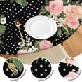 thumbnail image 4 of Pioneer Flower Floral Print Pattern Round Fitted Tablecloth with Elastic Edge,Dining Table Cover Waterproof,Outdoor Round Tablecloth for Camping,Dining,Indoor and Outdoor, 4 of 7