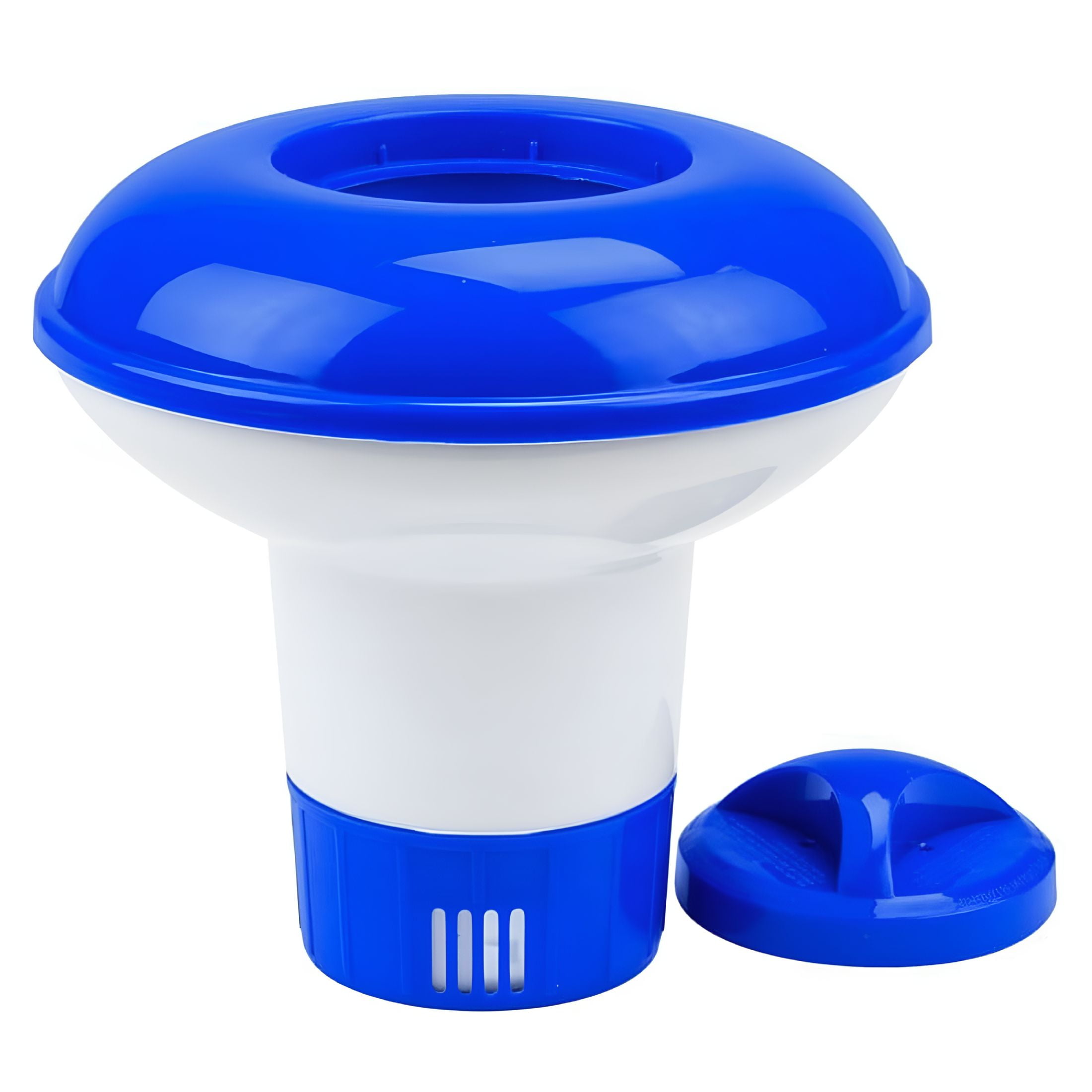 Swimming Pool Chlorine Dispenser Plus Chlorine Tablets For Pool 5 inch Deluxe Large Blue and