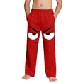 thumbnail image 2 of Teen Boys Minimalist Grumpy Face Print Joggers Lightweight Cotton Mix Sweatpants for Sleepwear Home, 4-13Y, 2 of 9